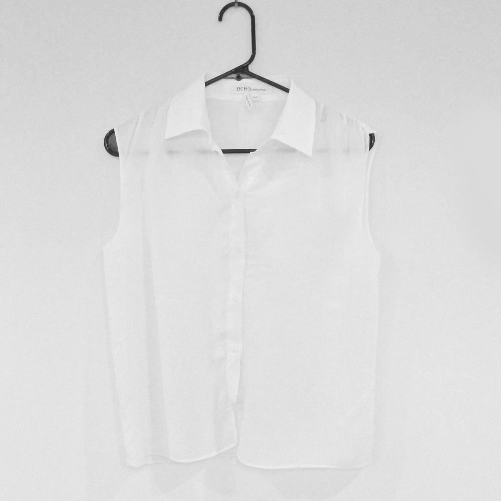 BCBG Silky White Top
